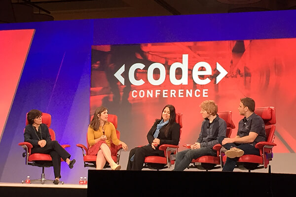 Adi Tatarko, CEO of Houzz at CodeCon 2015 (in the middle)