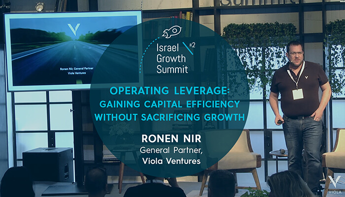 Viola Ventures General Partner, Ronen Nir, at the Israel Growth Summit 2018